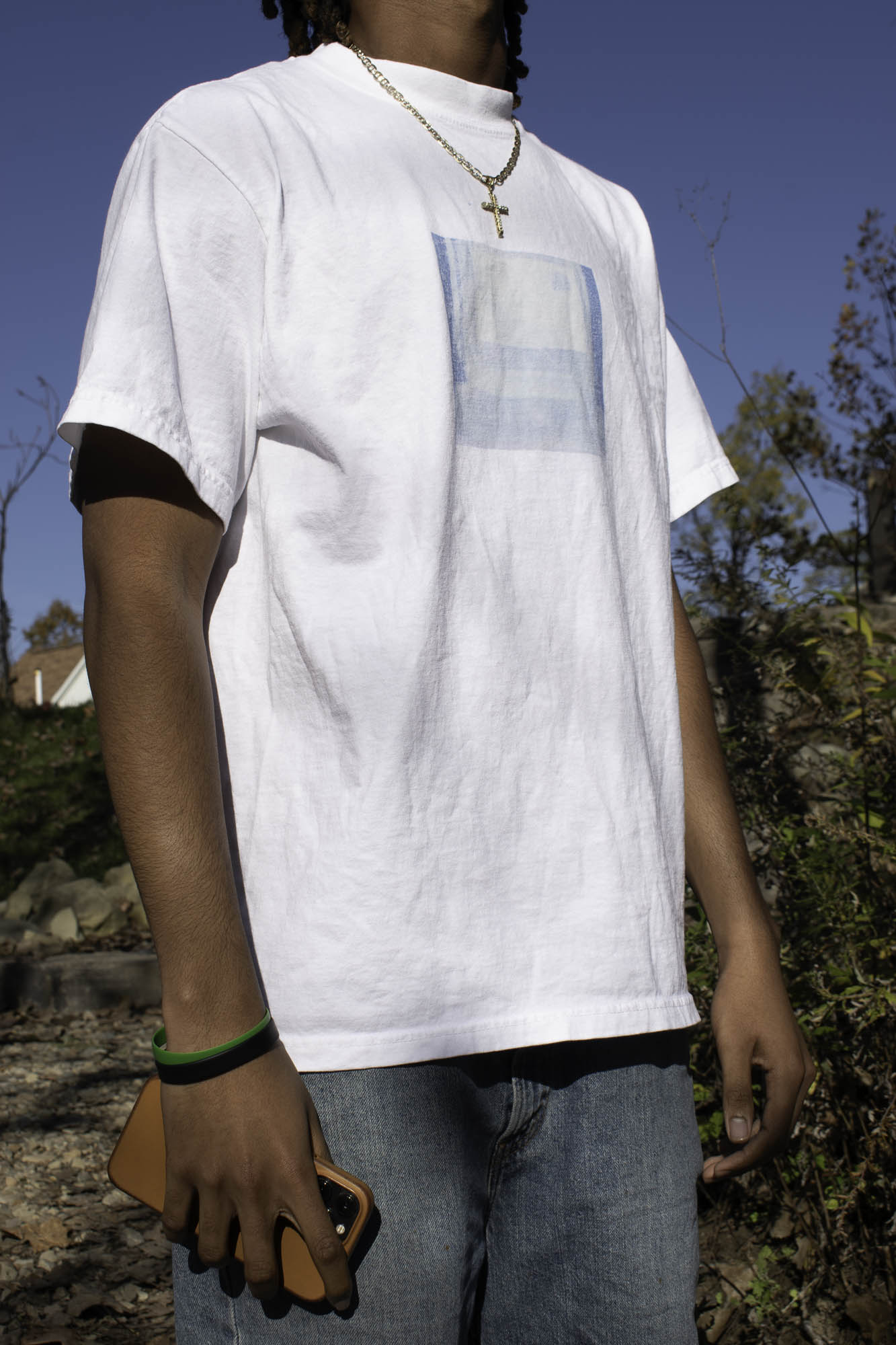 Sun printed tee (white)